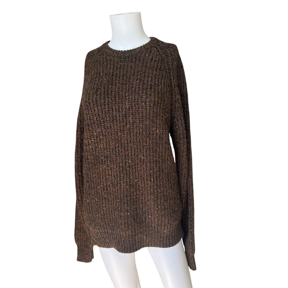 Vintage GAP Clothing Brown ribbed Knit Sweater Wool Blend Neutral Size 8